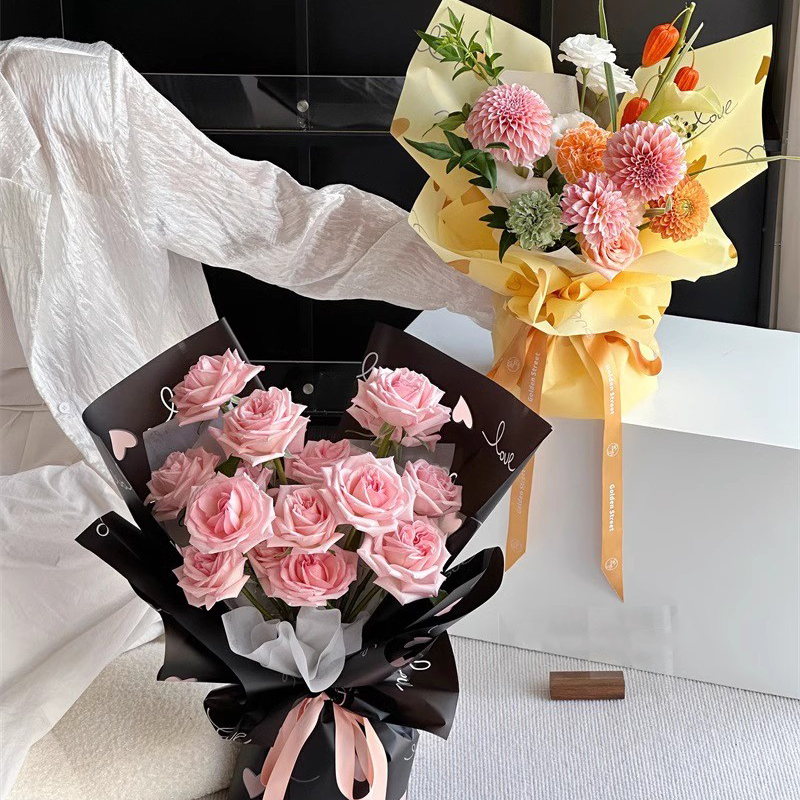MYHC-75 6 রং 57×57cm (±2cm) ম্যাট ফ্লাওয়ার প্যাকেজিং ফিল্ম
