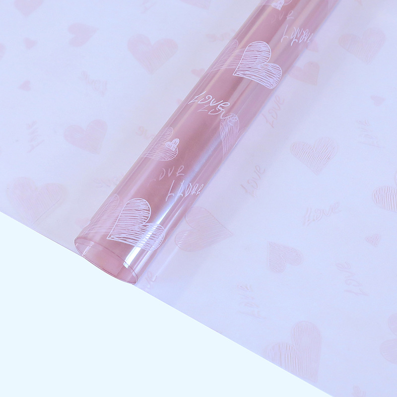 লাভ প্রিন্ট ডিজাইন ফ্লোরাল প্যাকেজিং পেপার ওয়াটারপ্রুফ থিকনড সিঙ্গেল সাইড লেপা